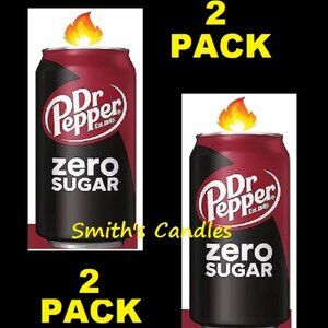 2 PACK Dr Pepper Soda Candle Can 7.5oz Handcrafted in TN Jasmine Scented